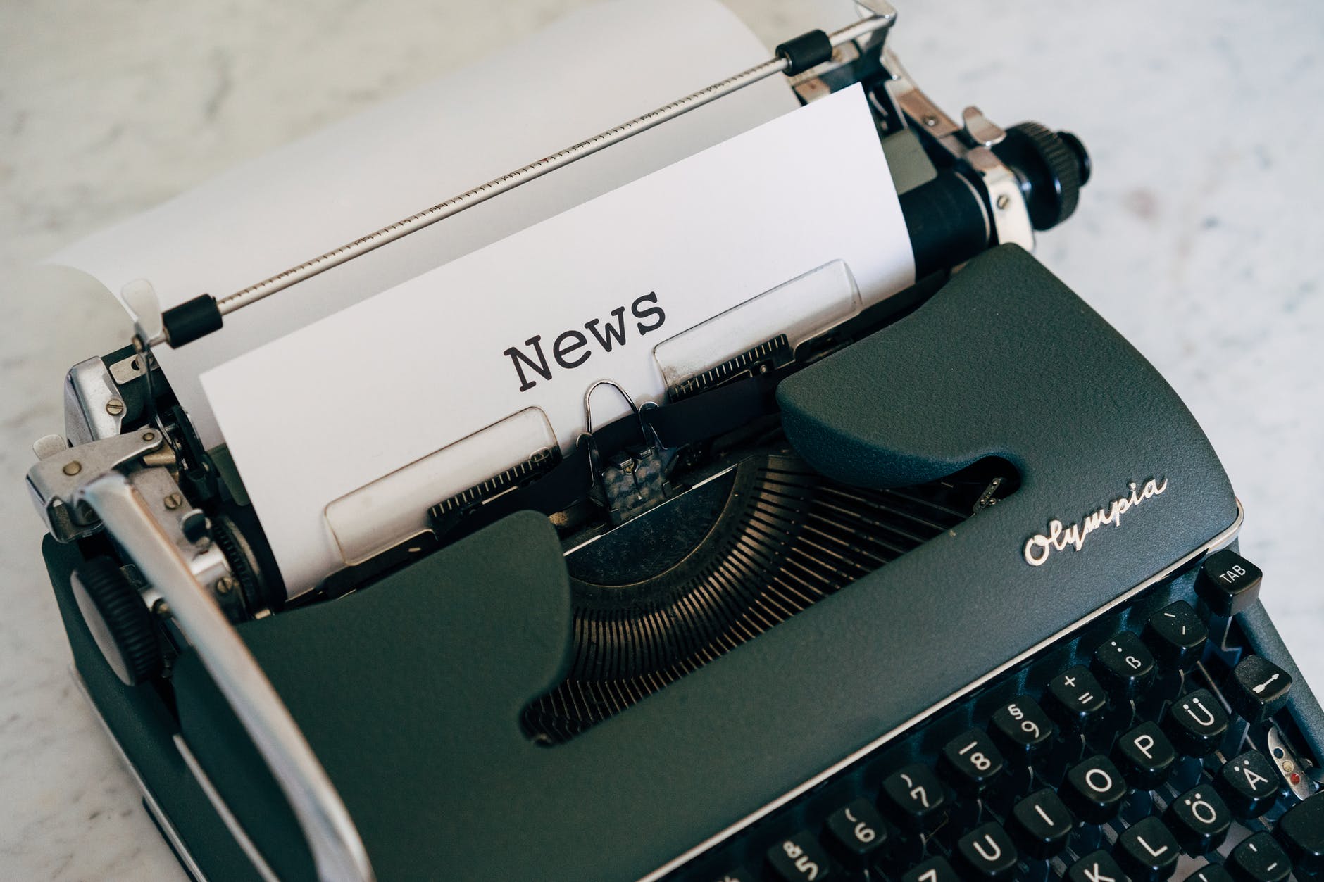 news typewritten on white paper